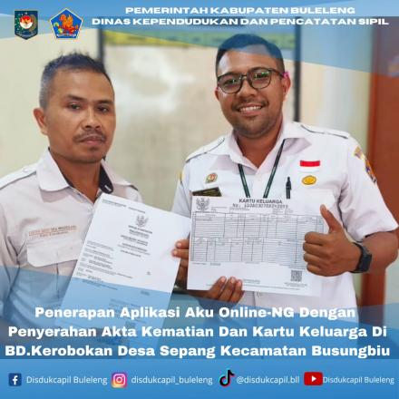 Penerapan AKU ONLINE Di Desa Sepang.